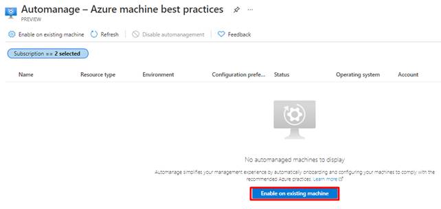 Working with Azure Automanage